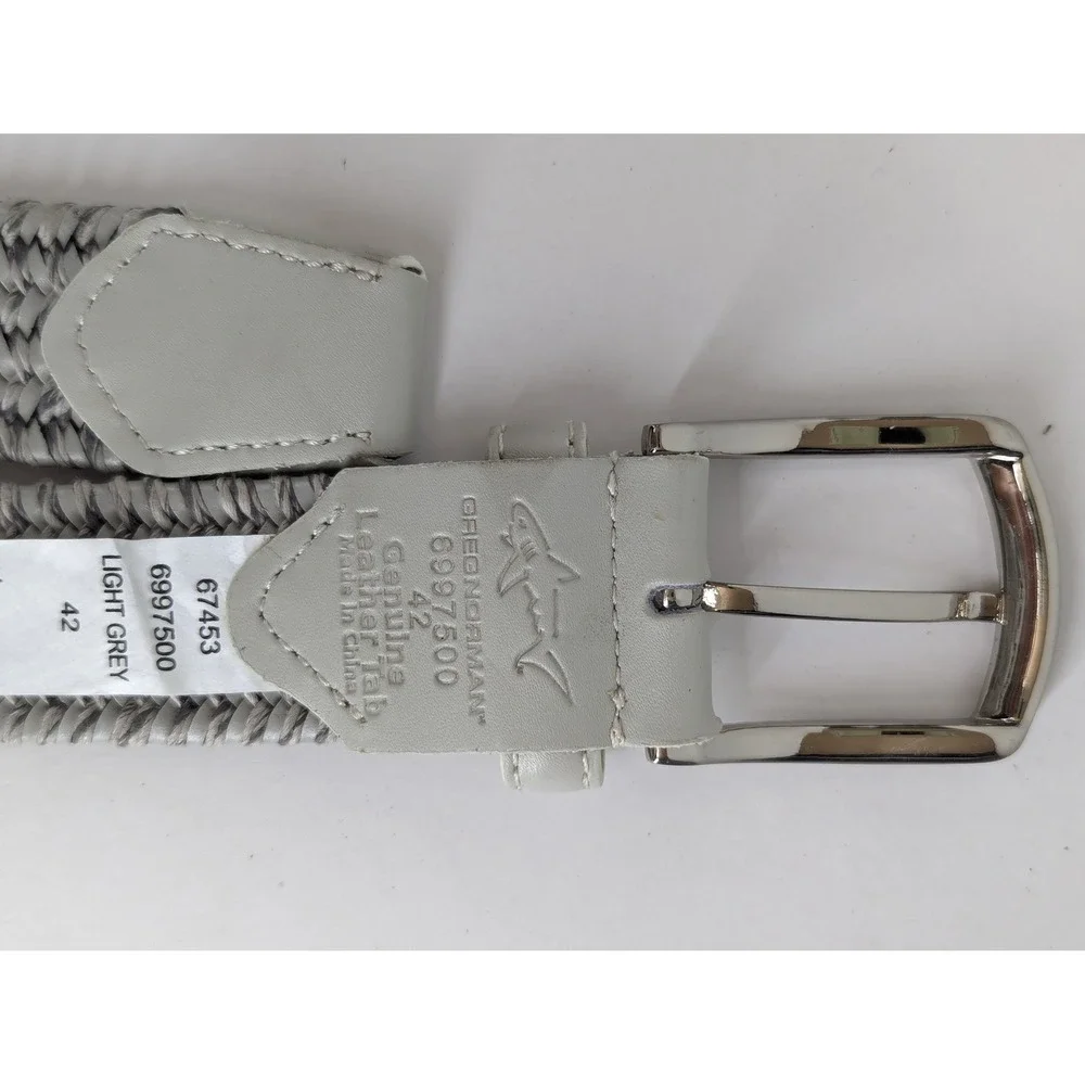 Greg Norman Braided Belt with Shark Logo Size 42
